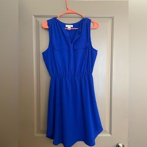 Blue sleeveless dress
